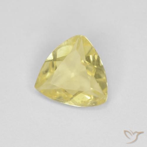 0.81 ct Yellow Beryl Stone, Natural Beryl in Trillion Facet Shape for Sale