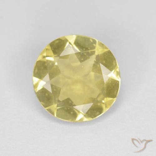 1.45ct Natural Warm Yellow Beryl, Round, VVS-VS