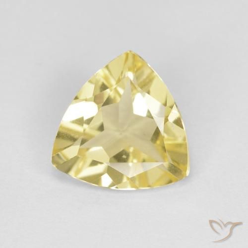 1.09ct Natural Warm Yellow Beryl, Trillion, VVS-VS