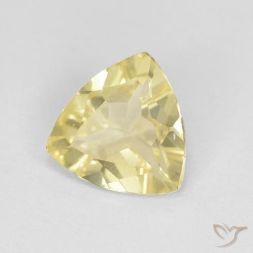 1.09 ct Yellow Beryl Stone, Natural Beryl in Trillion Facet Shape for Sale