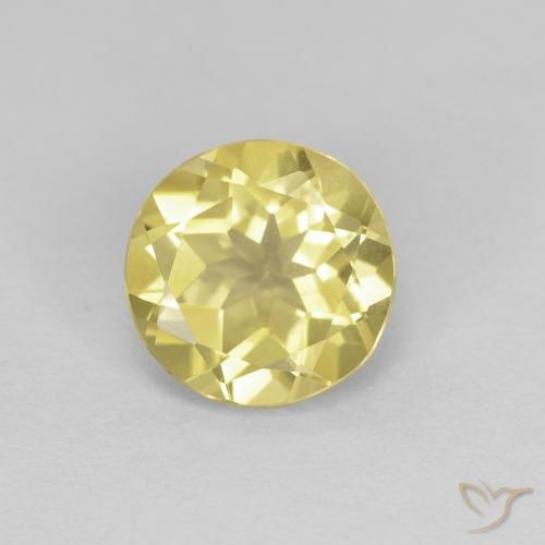1.23ct Natural Tuscany Yellow Beryl, Round, VVS-VS