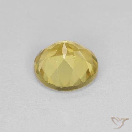 Beryl Gemstone in 7 mm (calibrated) Size for Sale, Beryl Stone in Tuscany Yellow Color