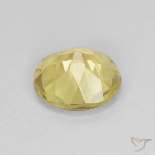 Beryl Gemstone in 8 mm (calibrated) Size for Sale, Beryl Stone in Medium Light-Yellow Color