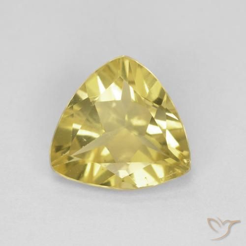 1.26ct Natural Tuscany Yellow Beryl, Trillion, VVS-VS