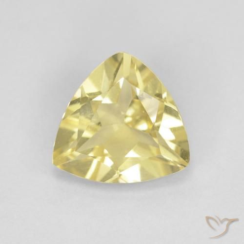 1.36ct Natural Light Yellow Beryl, Trillion, VVS