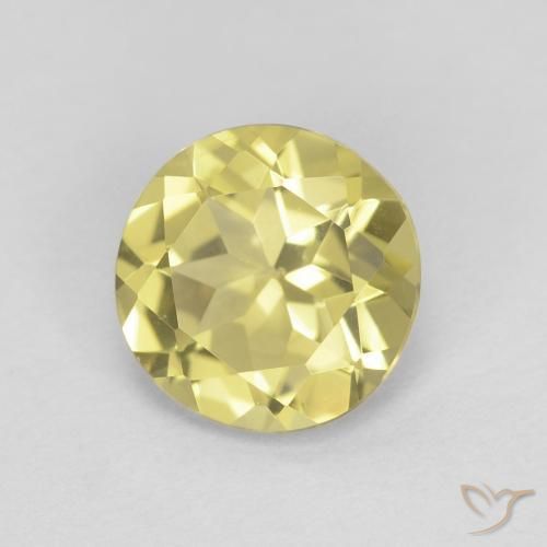 1.05 ct Yellow Beryl Stone, Natural Beryl in Round Facet Shape for Sale