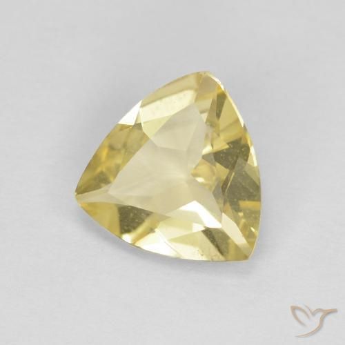 1.19 ct Yellow Beryl Stone, Natural Beryl in Trillion Facet Shape for Sale