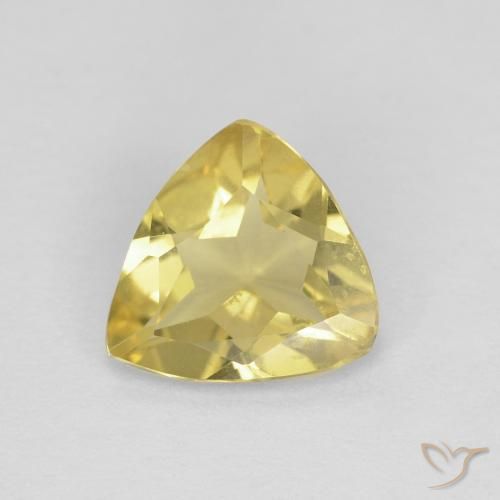 0.96ct Natural Medium Yellow Beryl, Trillion, VVS
