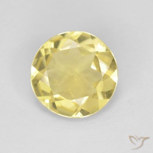 1.45ct Natural Tuscany Yellow Beryl, Round, VVS