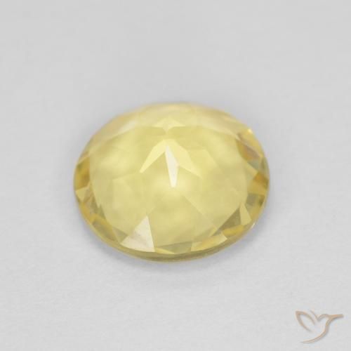 Beryl Gemstone in 8 mm (calibrated) Size for Sale, Beryl Stone in Tuscany Yellow Color