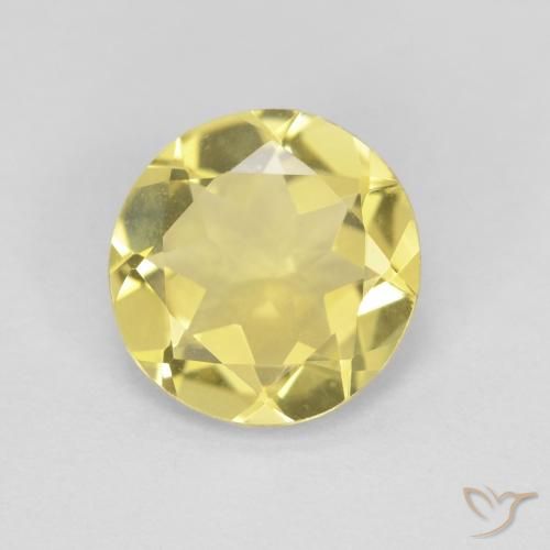 1.45ct Natural Medium Light-Yellow Beryl, Round, VVS