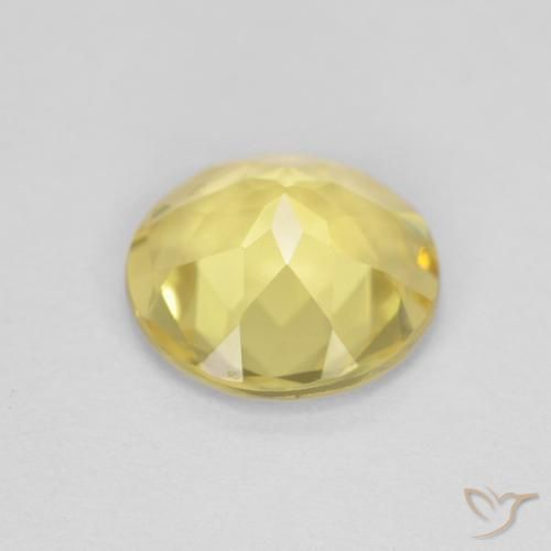 Beryl Gemstone in 8 mm (calibrated) Size for Sale, Beryl Stone in Medium Light-Yellow Color