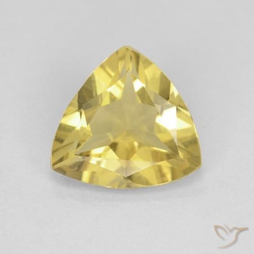 1.34ct Natural Medium Yellow Beryl, Trillion, VVS