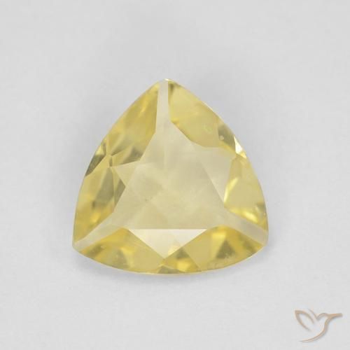 0.75ct Natural Medium Yellow Beryl, Trillion, VVS