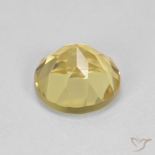 Beryl Gemstone in 7 mm (calibrated) Size for Sale, Beryl Stone in Pale Yellow Color