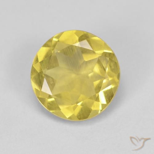 1.54ct Natural Light Honey Yellow Beryl, Round, VS