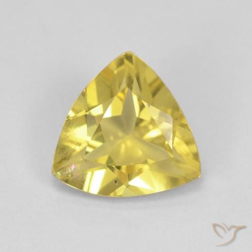 1.26ct Natural Medium Light-Yellow Beryl, Trillion, VS