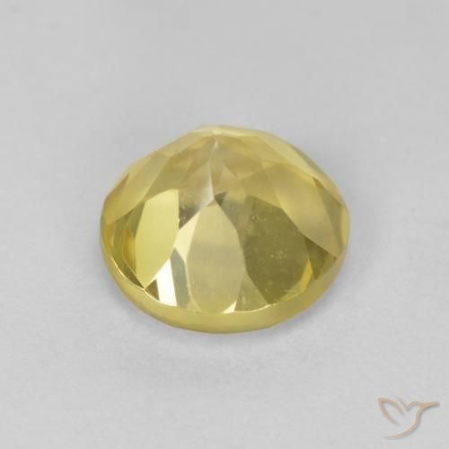Beryl Gemstone in 7 mm (calibrated) Size for Sale, Beryl Stone in Medium Light-Yellow Color