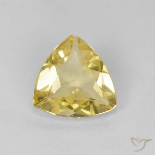 0.77ct Natural Medium Light-Yellow Beryl, Trillion, VS