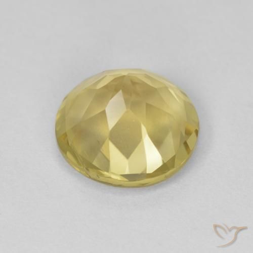 Beryl Gemstone in 8 mm (calibrated) Size for Sale, Beryl Stone in Tuscany Yellow Color