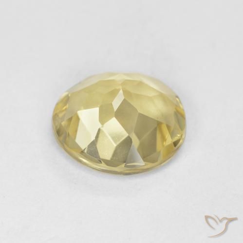 Beryl Gemstone in 8 mm (calibrated) Size for Sale, Beryl Stone in Warm Yellow Color