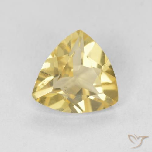1.29ct Natural Light Yellow Beryl, Trillion, VVS-VS