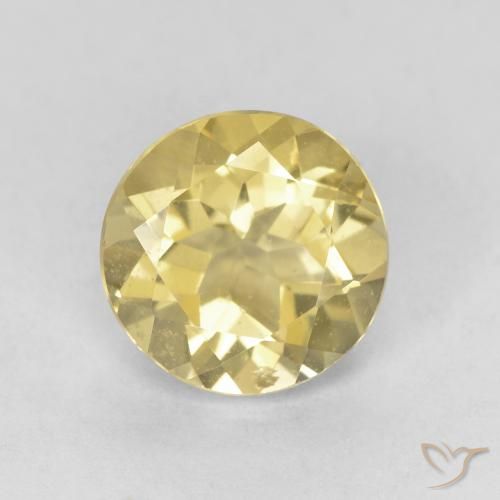 1.75ct Natural Light Yellow Beryl, Round, VS