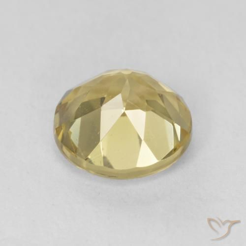 Beryl Gemstone in 8 mm (calibrated) Size for Sale, Beryl Stone in Light Yellow Color
