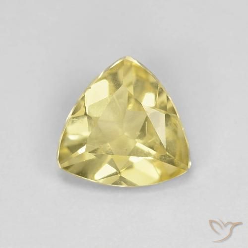 0.82ct Natural Medium Light-Yellow Beryl, Trillion, VS