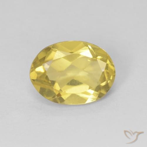 1.17ct Natural Medium Yellow Beryl, Oval, VS