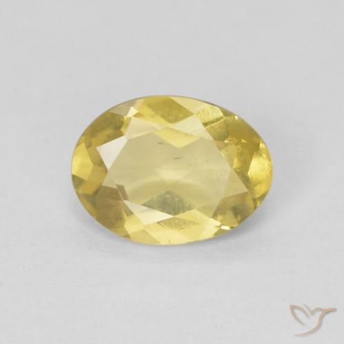 1.07ct Natural Medium Yellow Beryl, Oval, VS