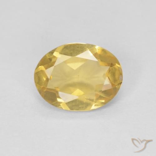 1.00 ct Golden Beryl Stone, Natural Beryl in Oval Facet Shape for Sale
