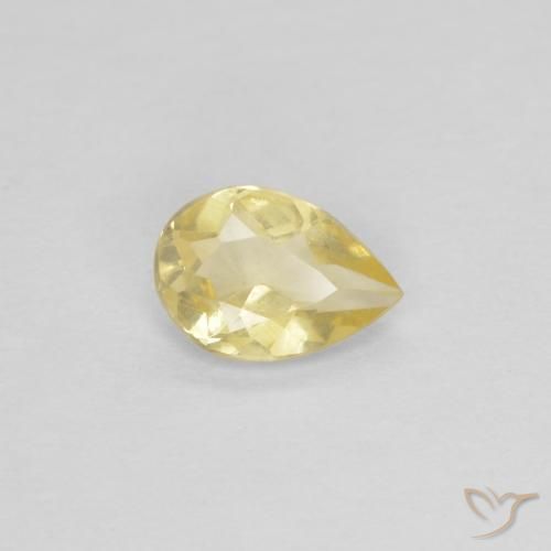 0.41 ct Yellow Beryl Stone, Natural Beryl in Pear Facet Shape for Sale