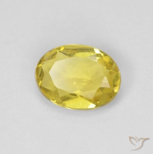 0.95 ct Yellow Beryl Stone, Natural Beryl in Oval Facet Shape for Sale