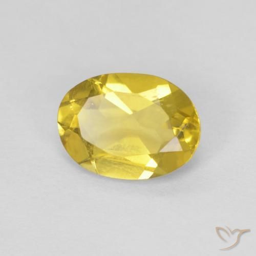 1.01 ct Yellow Beryl Stone, Natural Beryl in Oval Facet Shape for Sale