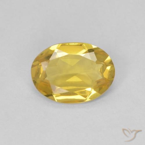 0.88ct Natural Light Gold Beryl, Oval, VVS