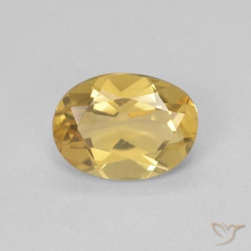 1.12ct Natural Light Yellow Beryl, Oval, VVS