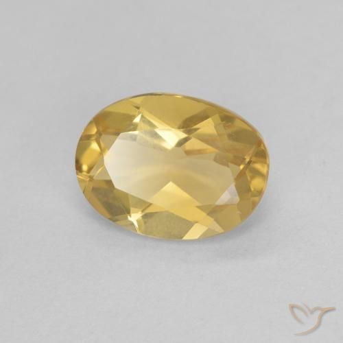 1.12 ct Yellow Beryl Stone, Natural Beryl in Oval Facet Shape for Sale