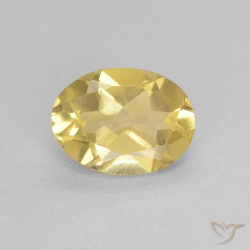 1.17ct Natural Light Yellow Beryl, Oval, VVS