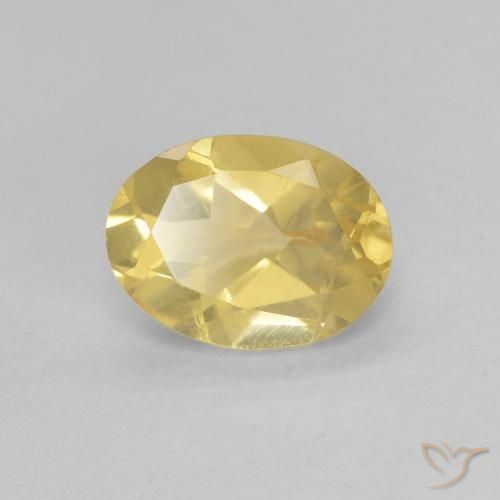 1.17 ct Yellow Beryl Stone, Natural Beryl in Oval Facet Shape for Sale