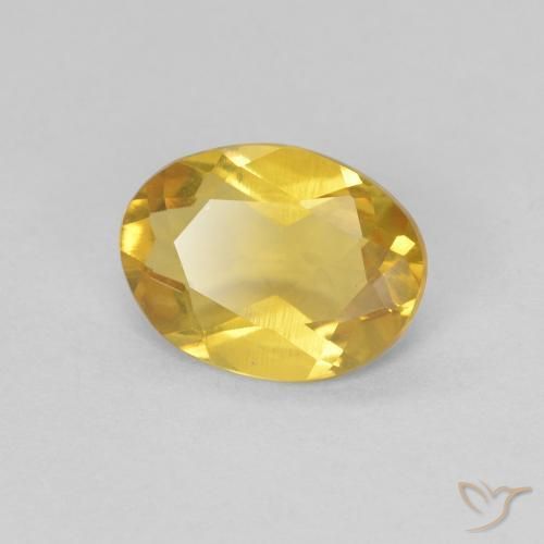 0.94 ct Yellow Beryl Stone, Natural Beryl in Oval Facet Shape for Sale
