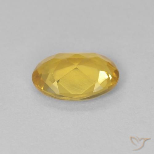 Beryl Gemstone in 8 x 6 mm (calibrated) Size for Sale, Beryl Stone in Deep Yellow Color