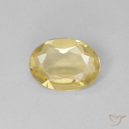 0.80ct Natural Light Gold Beryl, Oval, VVS
