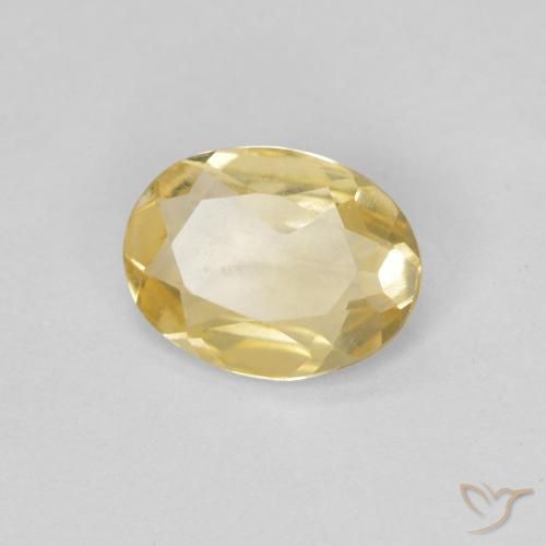 0.84ct Natural Light Gold Beryl, Oval, VVS