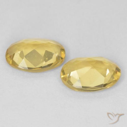 Beryl Gemstones in 8 x 6 mm (calibrated) Size for Sale, Beryl Stones in Tuscany Yellow Color