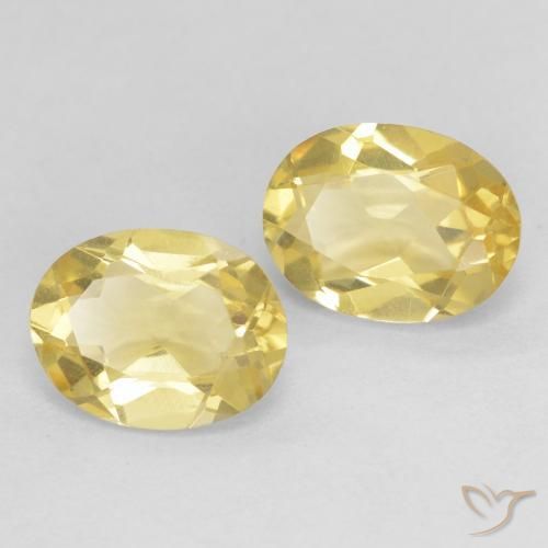 2.31 ctw Yellow Beryl Stones, Natural Beryl in Oval Facet Shape for Sale