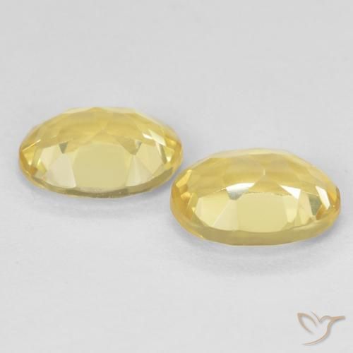 Beryl Gemstones in 8 x 6 mm (calibrated) Size for Sale, Beryl Stones in Light Golden-Yellow Color