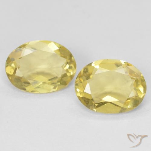 2.05 ctw Yellow Beryl Stones, Natural Beryl in Oval Facet Shape for Sale