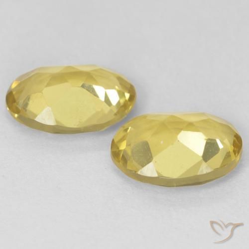 Beryl Gemstones in 8 x 6 mm (calibrated) Size for Sale, Beryl Stones in Light Yellow Color