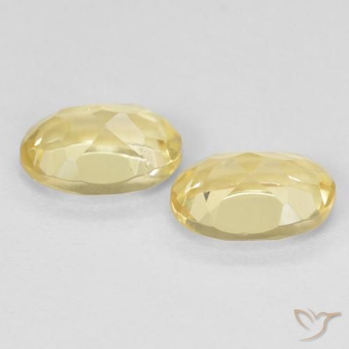Beryl Gemstones in 7 x 5 mm (calibrated) Size for Sale, Beryl Stones in Light Yellow Color